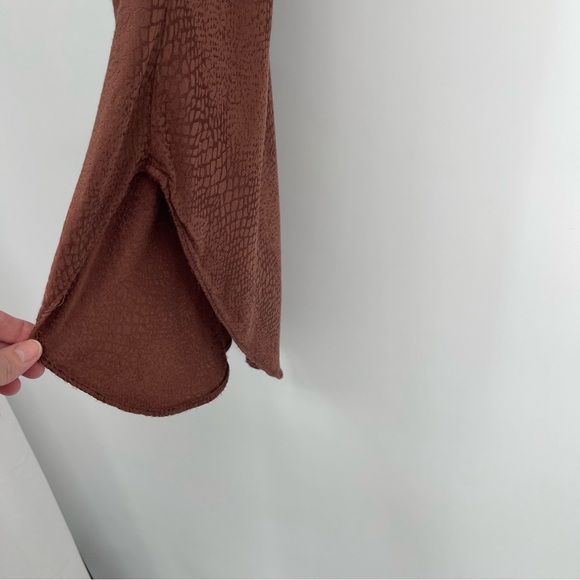 Forever 21 Pencil Slit Skirt 90s Minimalist Quiet Luxury Clean Girl Earthy - Picture 6 of 13